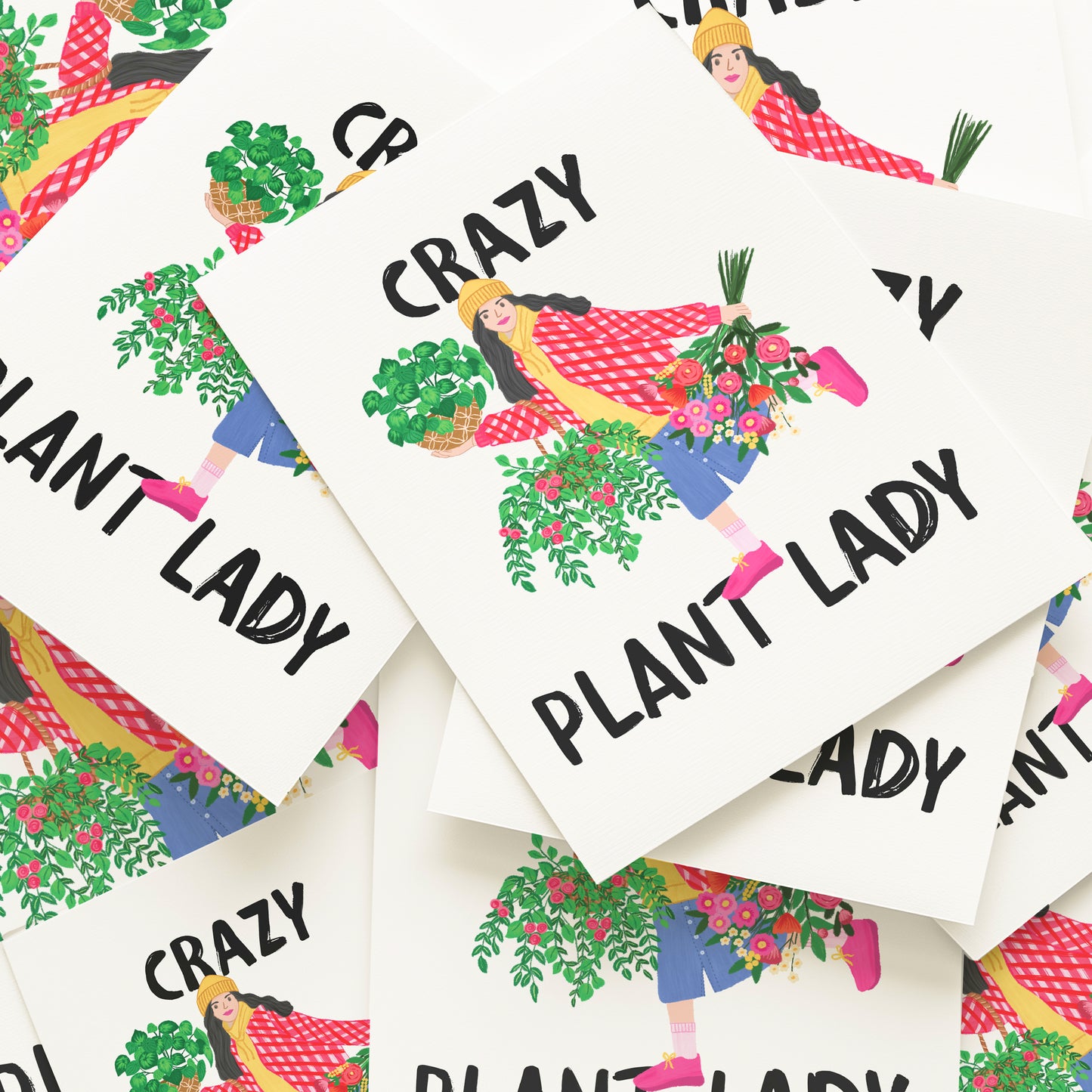 Crazy Plant Lady Art Print