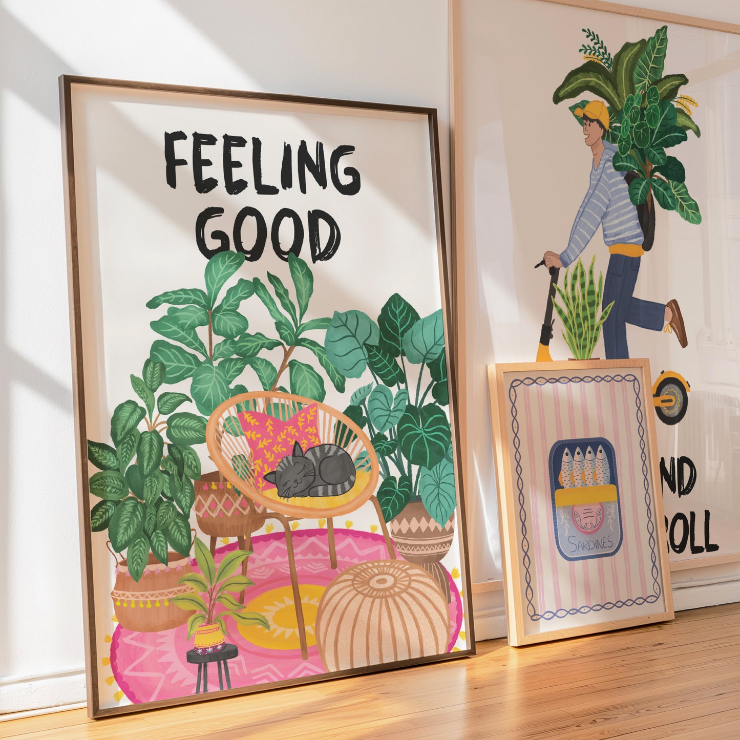 Feeling Good Cozy Cat Art Print