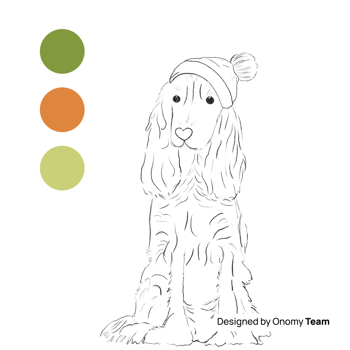 Cocker Spaniel in Green Knitwear Birthday Card