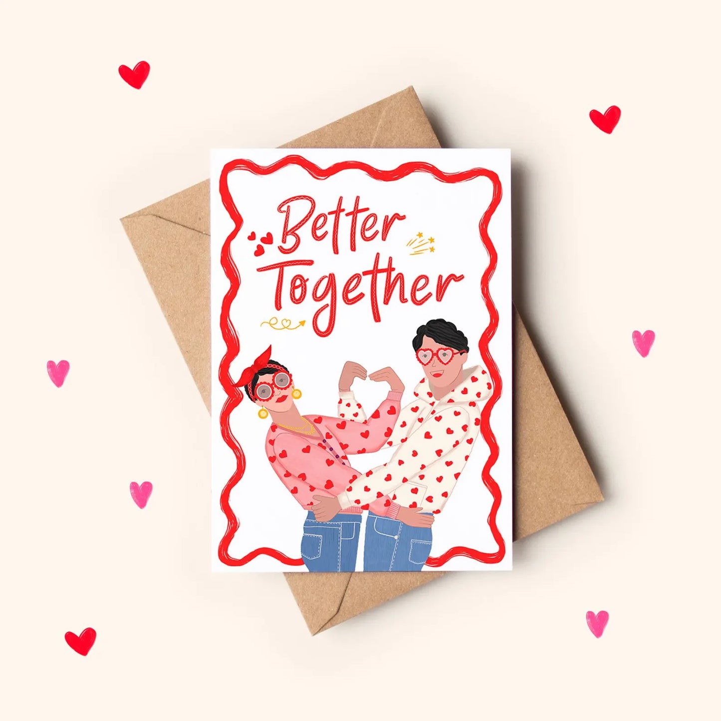 Better Together Lovers Greeting Card