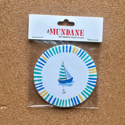 Sail Away Nautical Pocket Mirror
