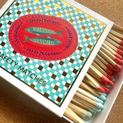 Sardine Fish Gold Foil Luxury Match Stick Boxes