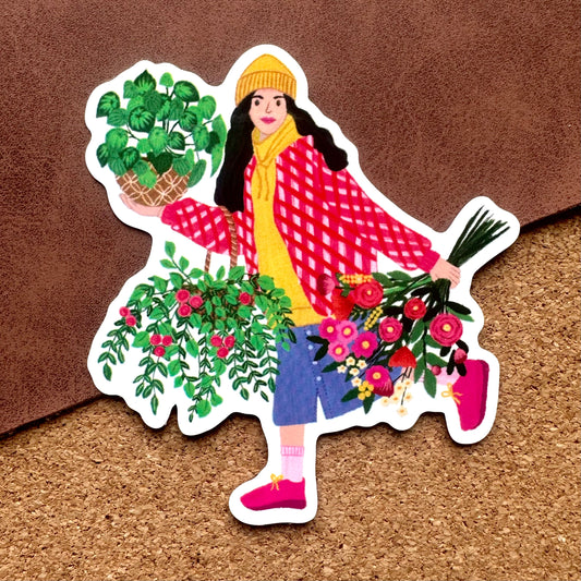 Plant Lady Vinyl Sticker