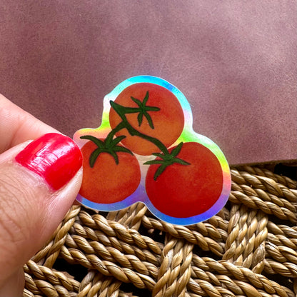Bunch of Tomatoes Vinyl Holographic Sticker