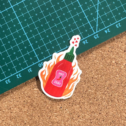 Hot Stuff Chilli Vinyl Sticker