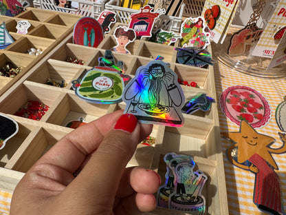 Spaghetti Lover Vinyl Holographic Sticker