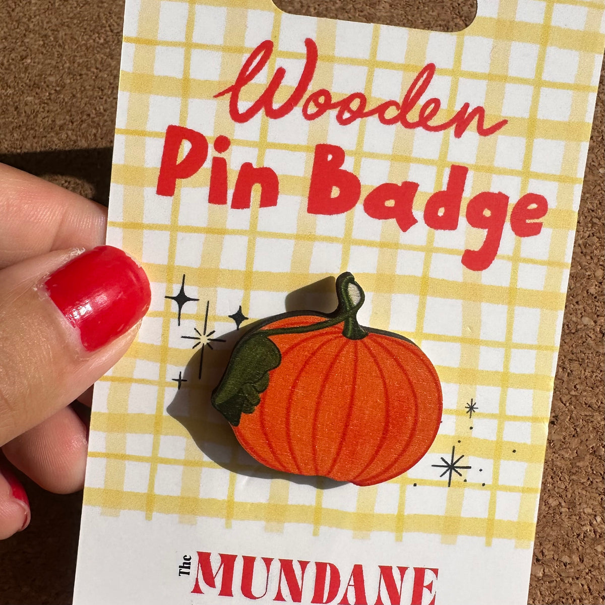Pumpkin Wooden Pin