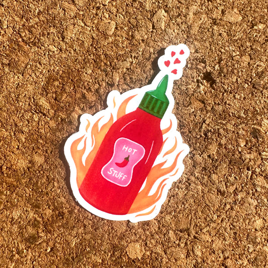Hot stuff chilli sticker