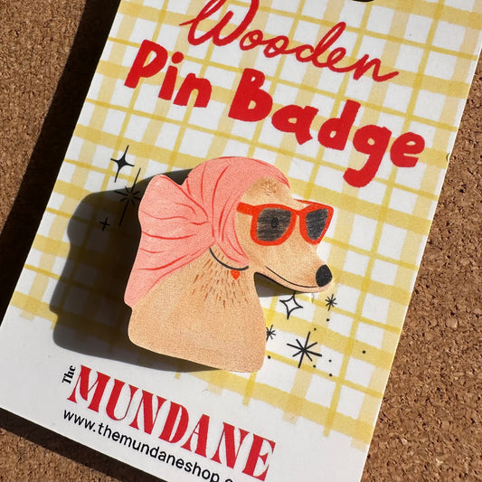 Sassy Dog Wooden Pin
