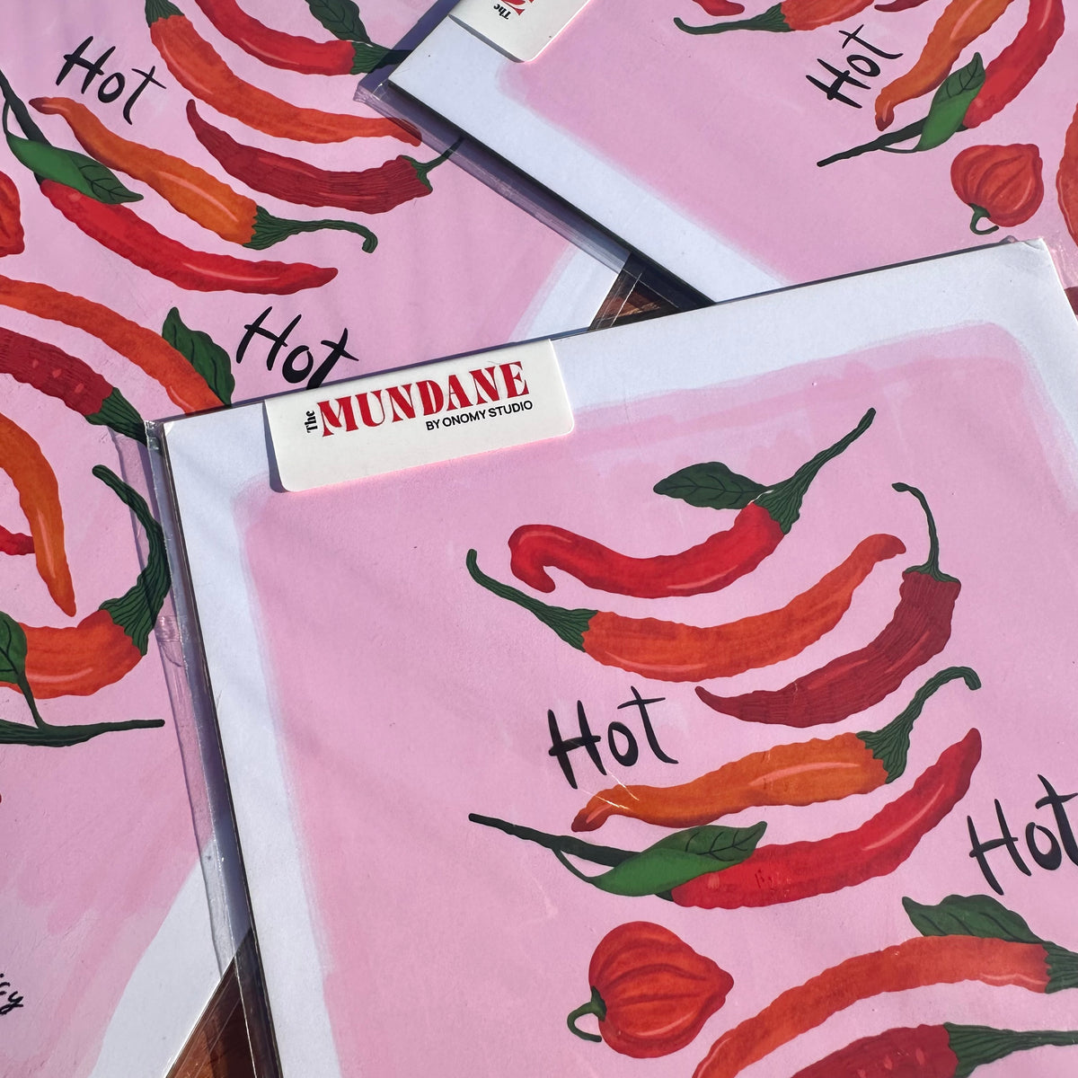 Pink HOT HOT Stuff Chilli Giclée Art Print