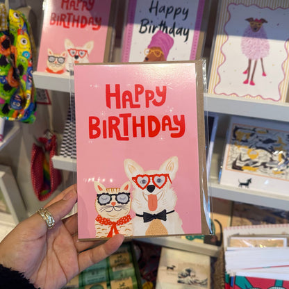 Cat & Dog Birthday Card