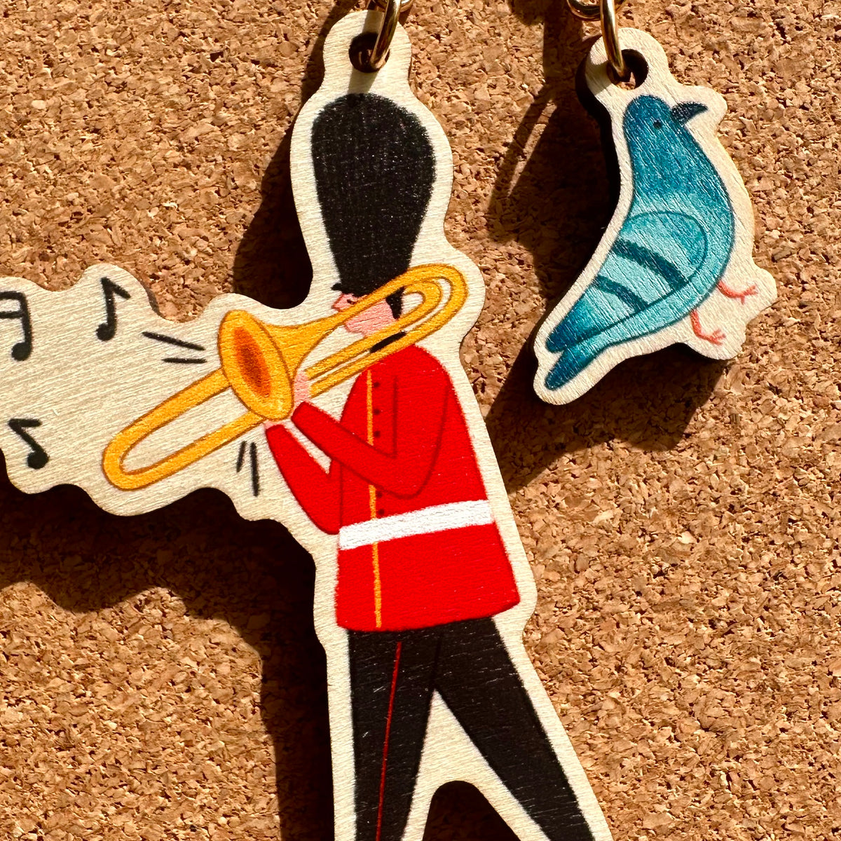 London Beefeaters Wooden Keyring Souvenir