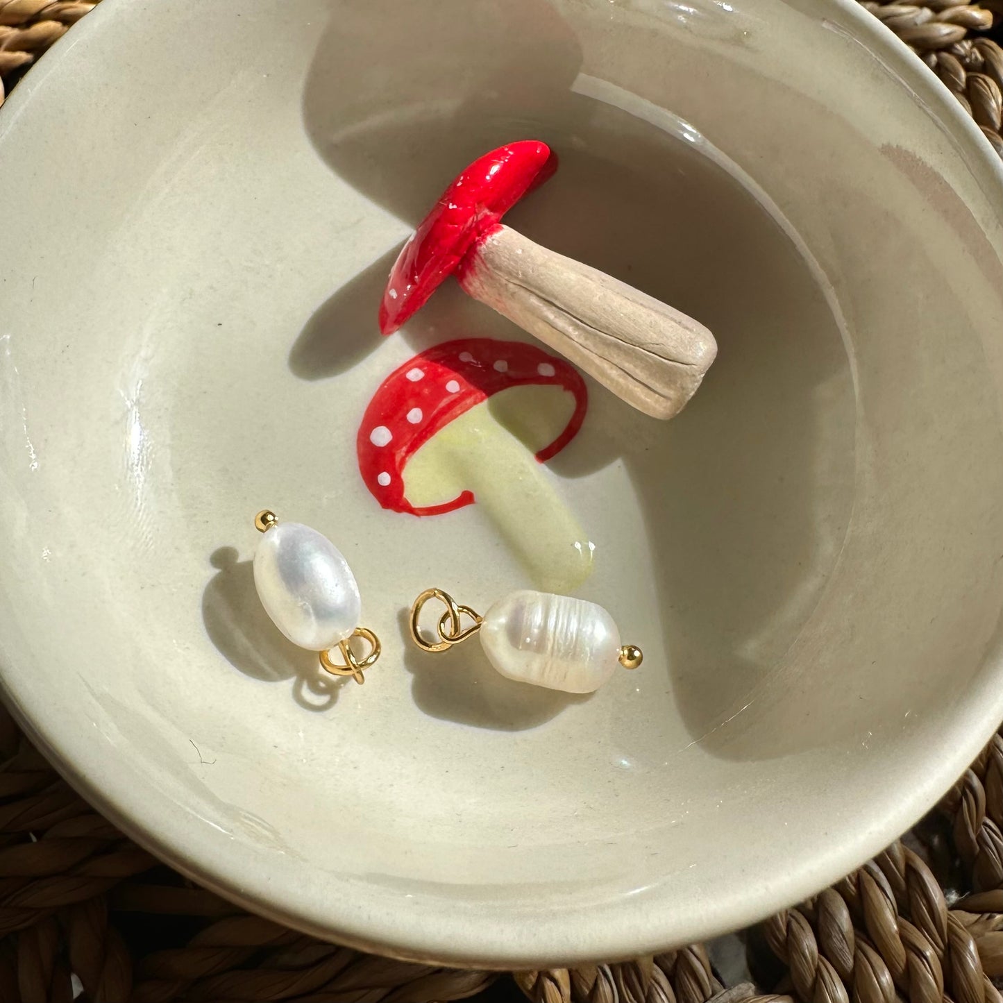 Mushroom Ceramic Trinket Dish