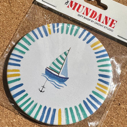Sail Away Nautical Pocket Mirror