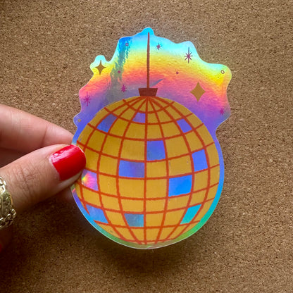 Disco Ball Vinyl Holographic Sticker