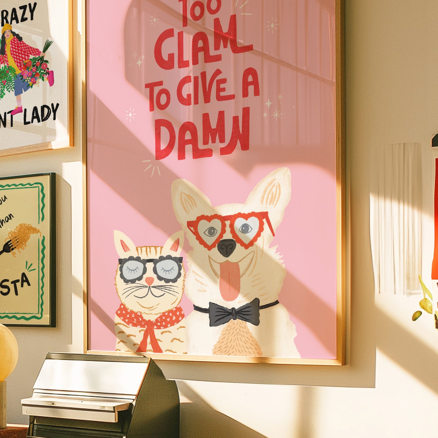 Too Glam to Give a Damn Giclée Art Print