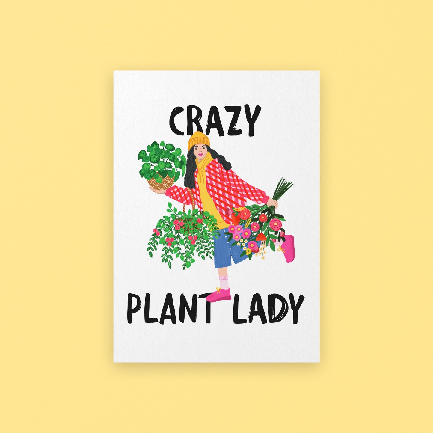 Crazy Plant Lady Art Print