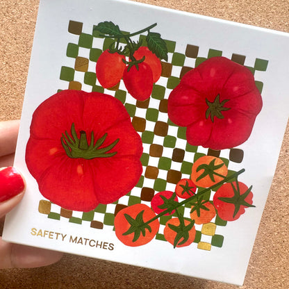 Mediterranean Tomato Gold Foil Luxury Match Boxes