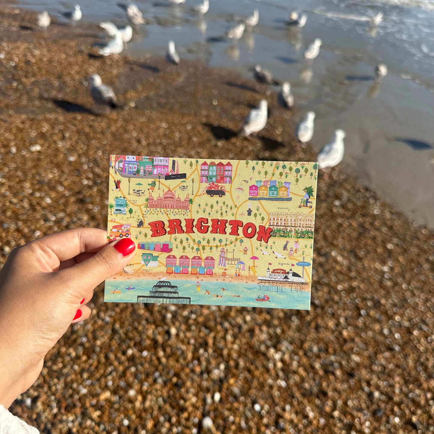 Brighton Map Postcard