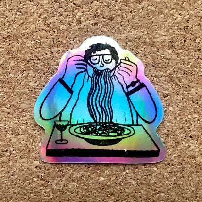 Spaghetti Lover Vinyl Holographic Sticker