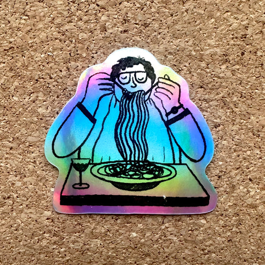 Spaghetti Lover Vinyl Holographic Sticker