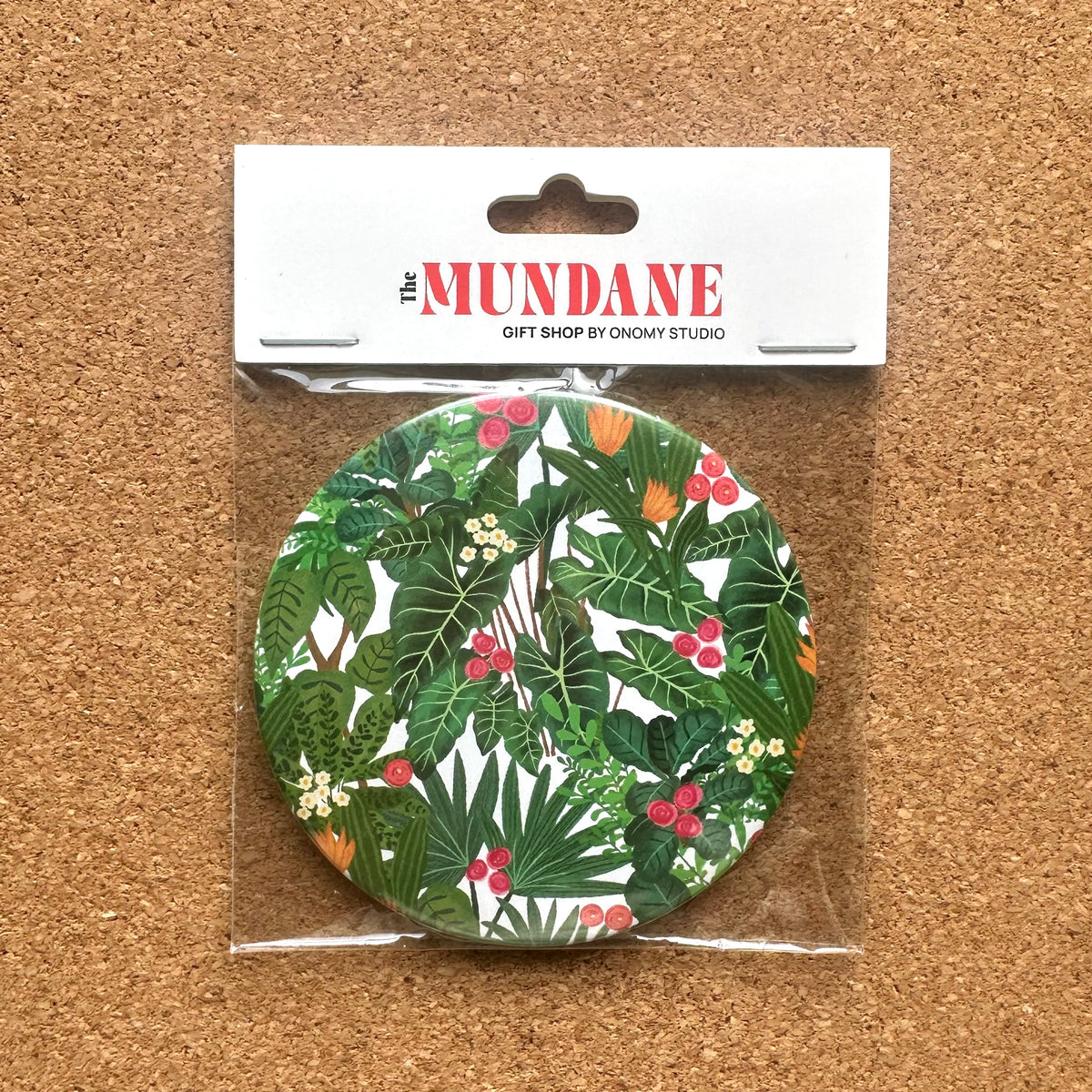Urban Plants Pattern Pocket Mirror