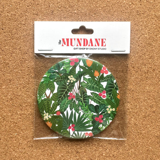 Urban Plants Pattern Pocket Mirror
