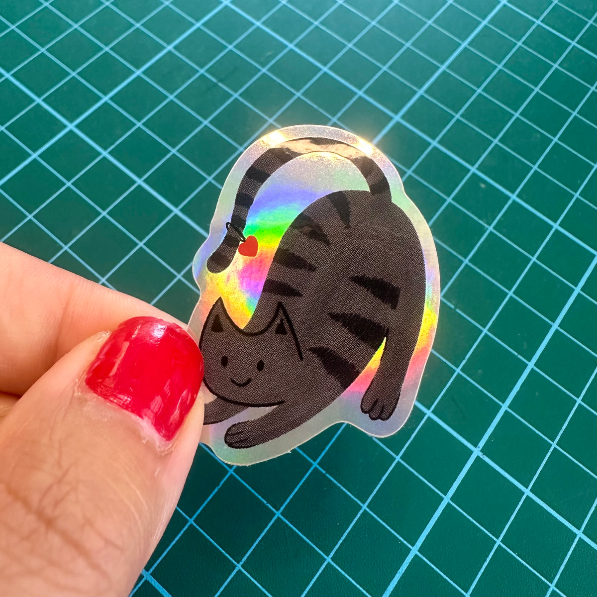 Cat Vinyl Holographic Sticker
