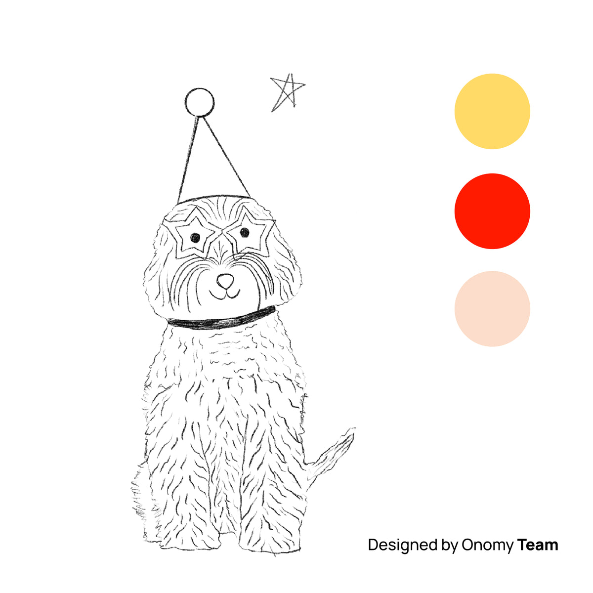 Cockapoo Ready for the Party Dog Birthday Card