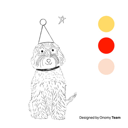 Cockapoo Ready for the Party Dog Birthday Card