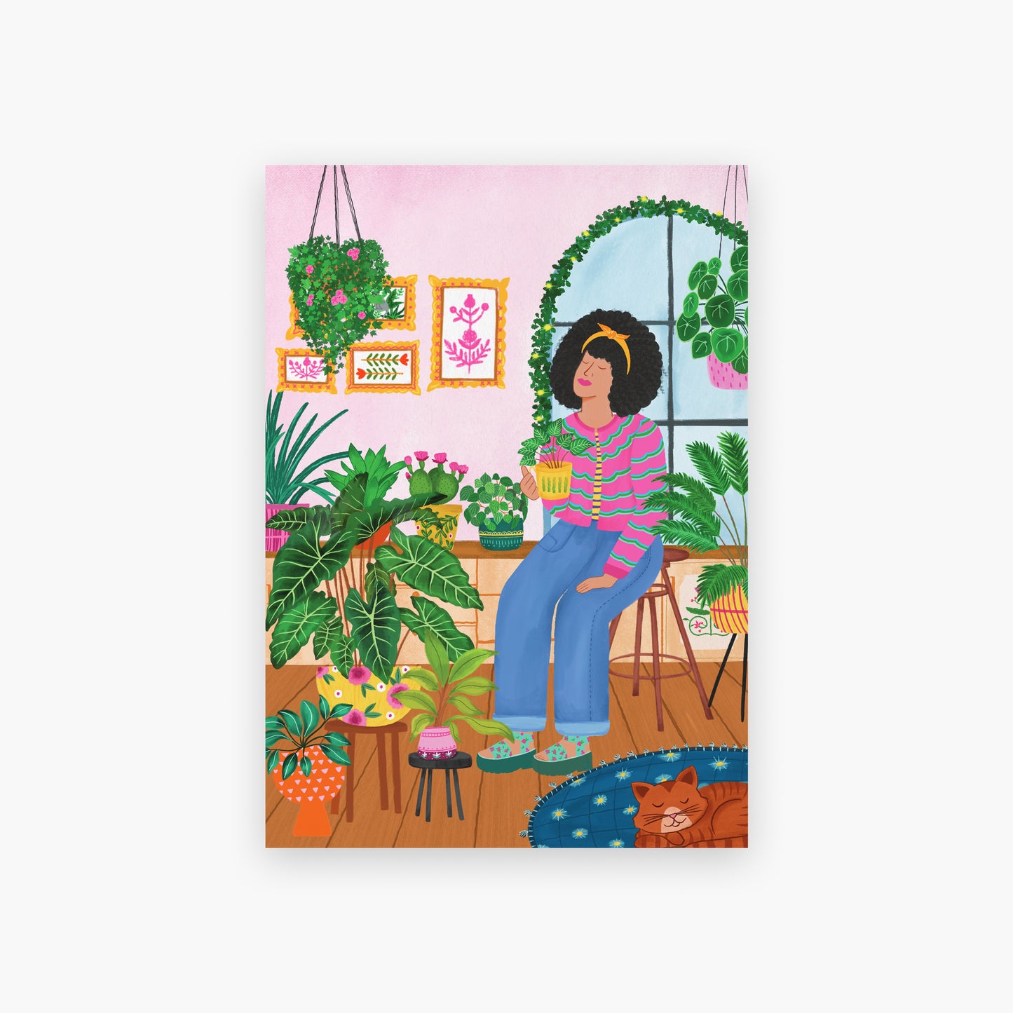 Cozy Coffee & Plants Art Print