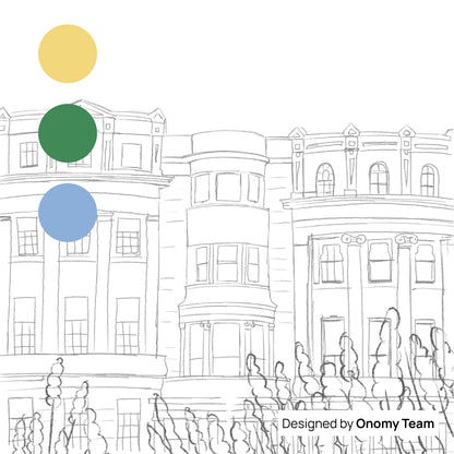 Brunswick Square Town house Greeting Card