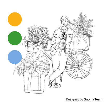 East London Bike Plant Guy Birthday Card