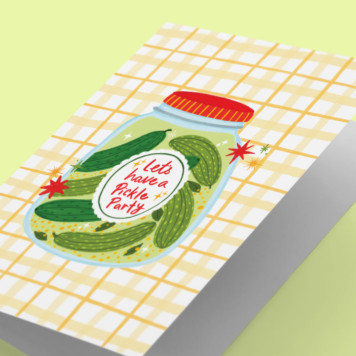 Let's Have a Pickle Party Birthday Greeting Card