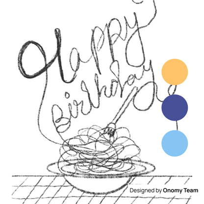 Let’s Eat Pasta Foodie Birthday Card