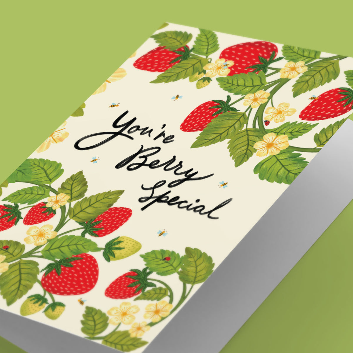 You're Berry Special Strawberry Pattern Greeting Card