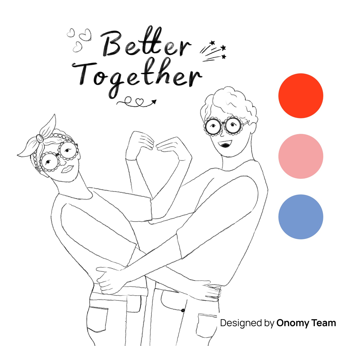 Better Together Lovers Art Print