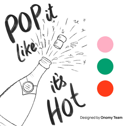 Pop It Like It’s Hot Champagne Greeting Card | Funny Celebration Card for Birthdays, Weddings & Achievements