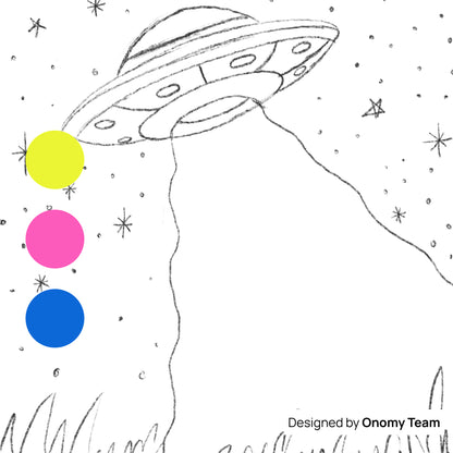 Out of This World Space Ship Card Birthday Greeting Card