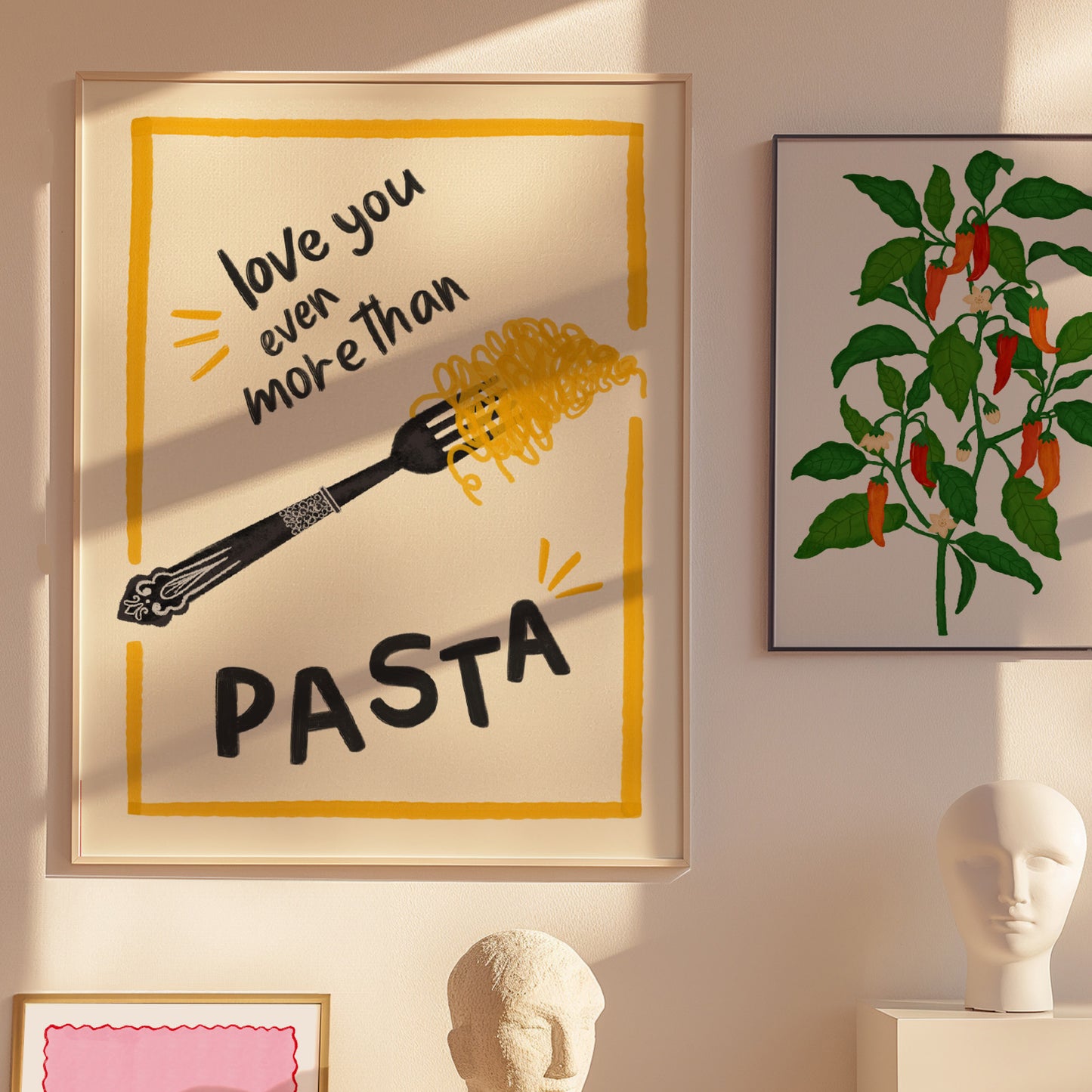 Love You More Than Pasta Giclée Art Print