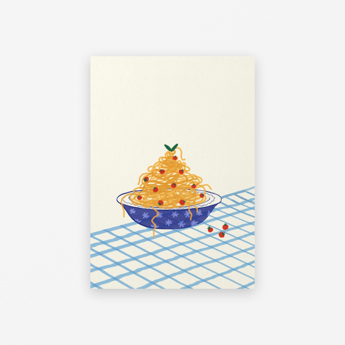 Tomato Spaghetti Pasta Art Print
