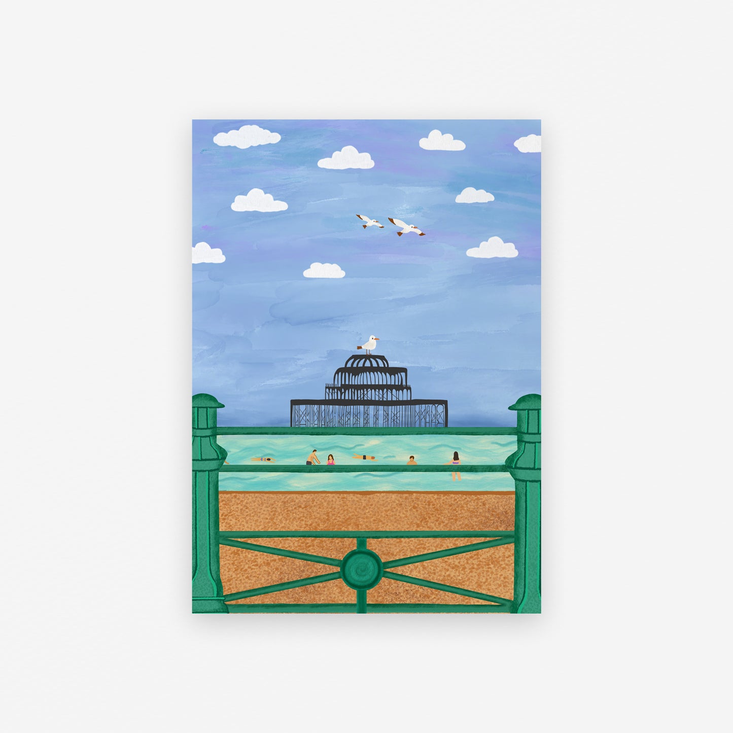 Brighton West Pier Giclée Art Print