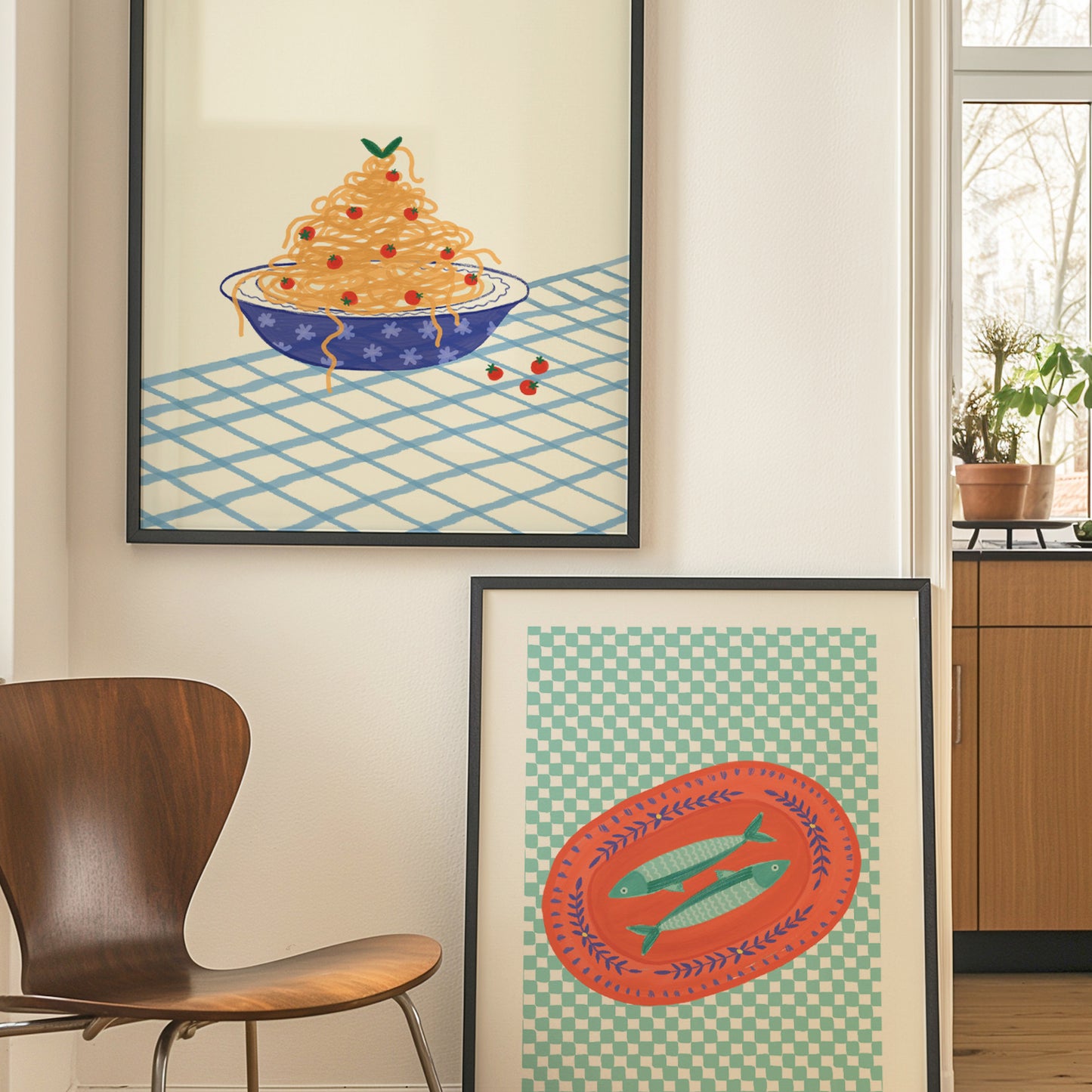 Tomato Spaghetti Pasta Art Print