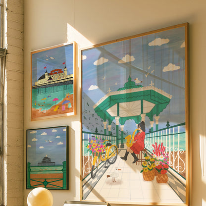 Brighton West Pier Giclée Art Print