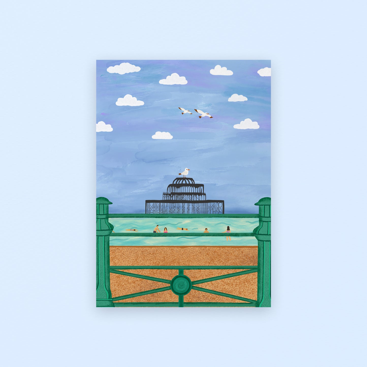 Brighton West Pier Giclée Art Print