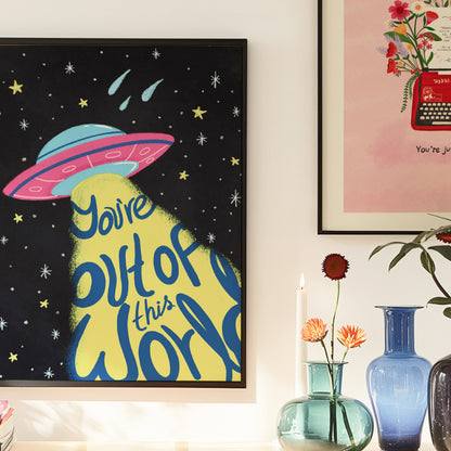 You’re Out of This World Space Ship Giclée Art Print