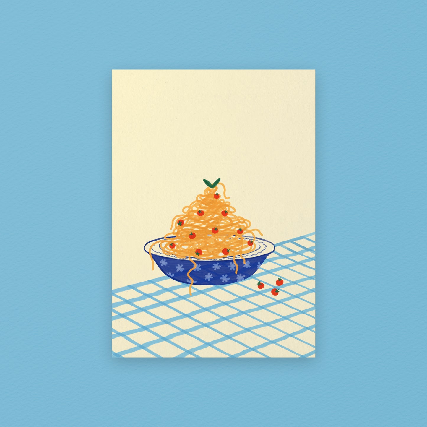 Hand drawn Spaghetti Bowl Giclée Art Print