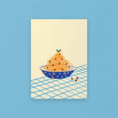 Hand drawn Spaghetti Bowl Giclée Art Print