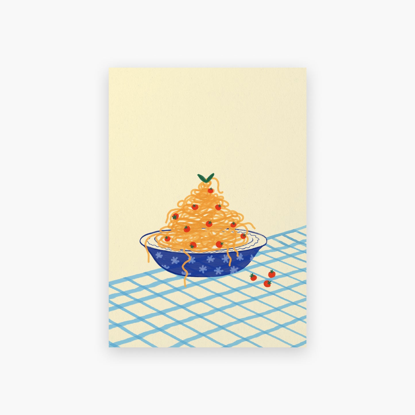 Hand drawn Spaghetti Bowl Art Print