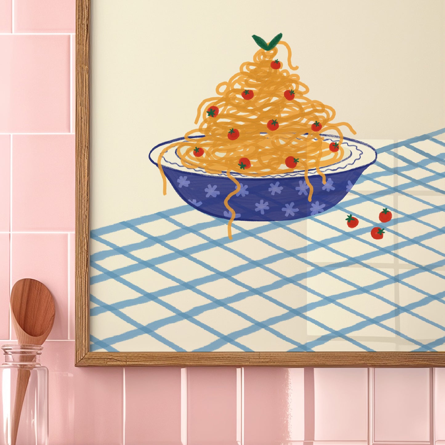 Hand drawn Spaghetti Bowl Art Print